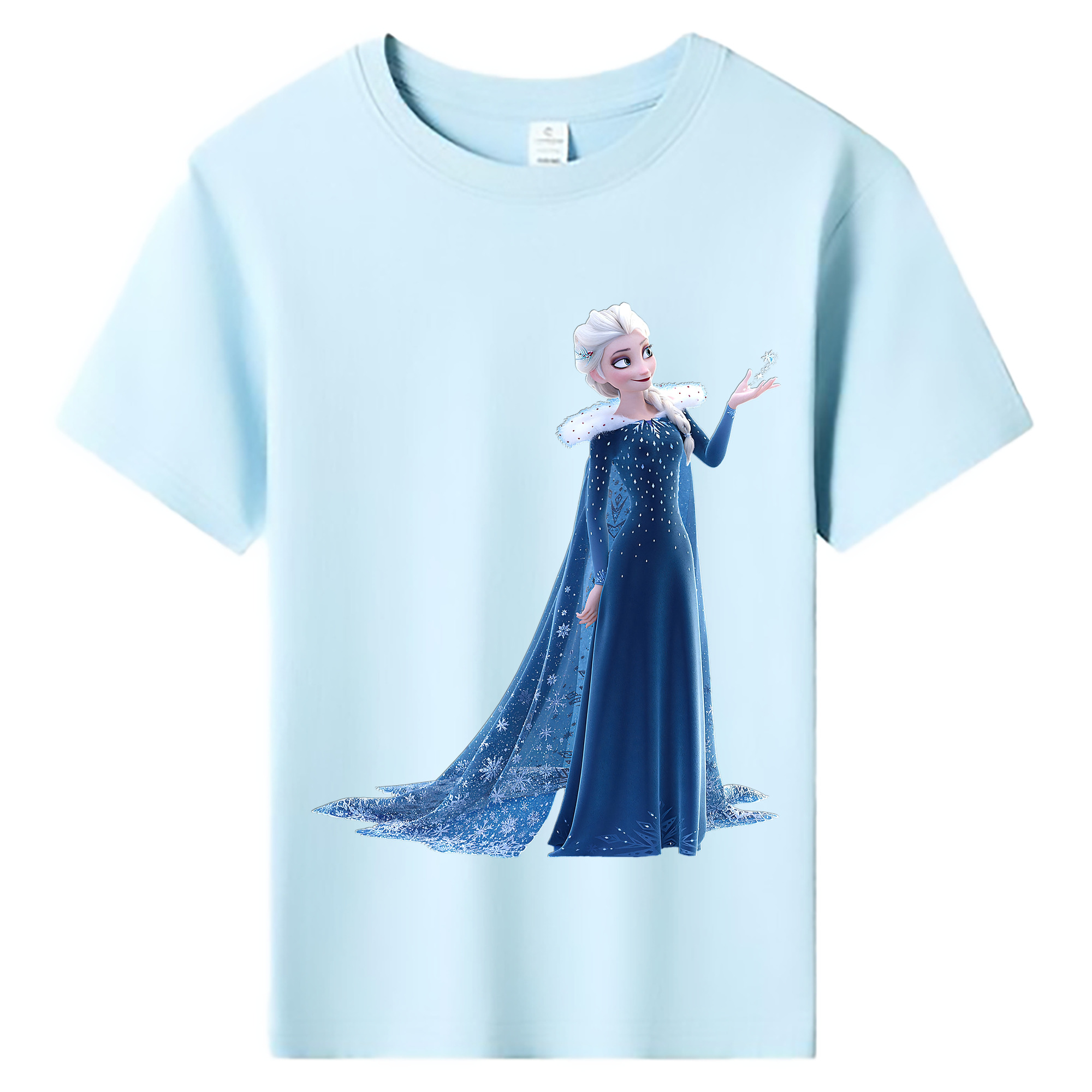 （画像用） アナと雪の女王 アンナ エルサ Frozen Anna Elsa 綿100％キッズTシャツ（フロントプリント）